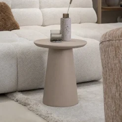 DÉJA Bijzettafel Kalix Taupe Rond 40cm