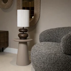 DÉJA Bijzettafel Kalix Taupe Rond 40cm