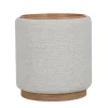 DÉJA Bijzettafel Marcia Beige/Naturel Rond met Opbergruimte 40cm