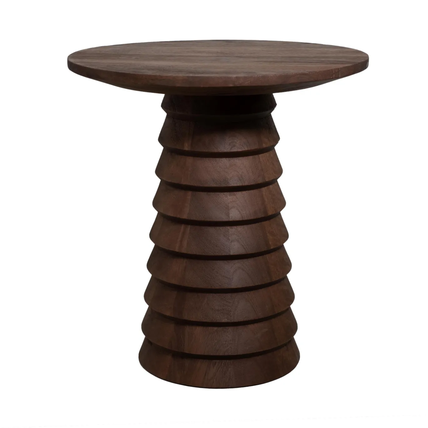 DÉJA Bijzettafel Marín Walnoot Rond 46cm