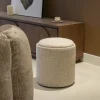 DÉJA Bijzettafel Zara Beige/Naturel Rond met Opbergruimte 40cm