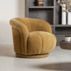 DÉJA Draaifauteuil Arby Honinggeel