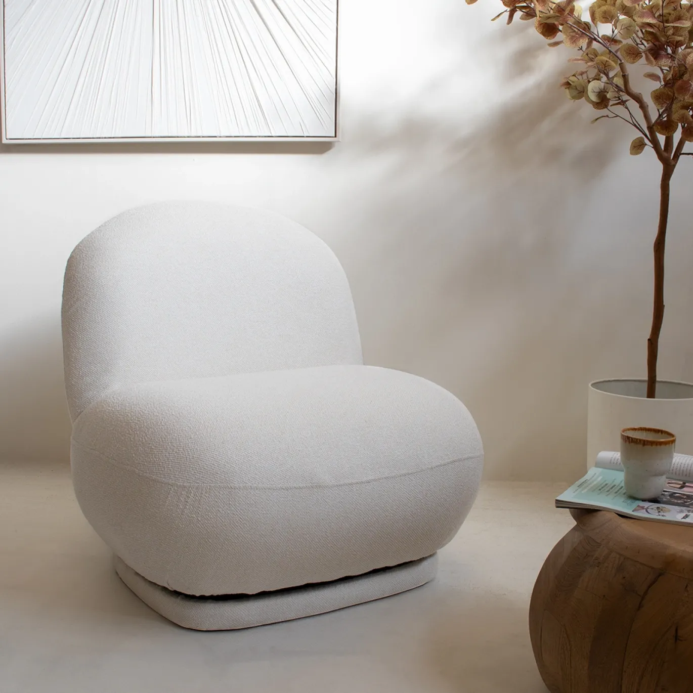 DÉJA Draaifauteuil Boone Off-White