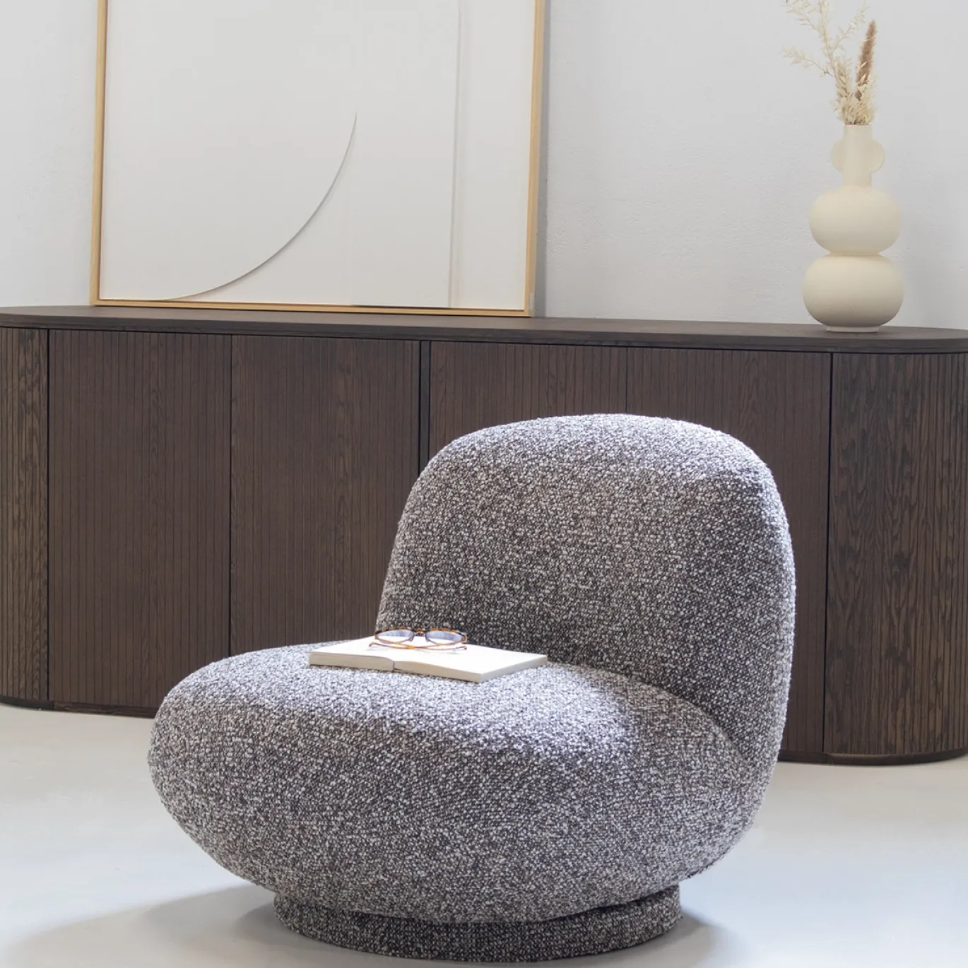 DÉJA Draaifauteuil Léa Taupe