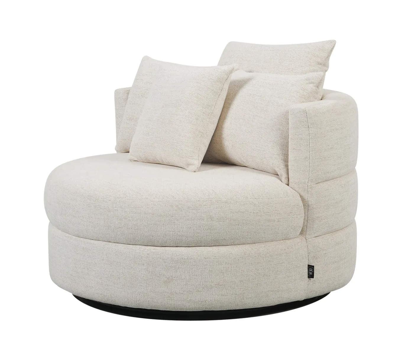 DÉJA Draaifauteuil Miles Beige Rond