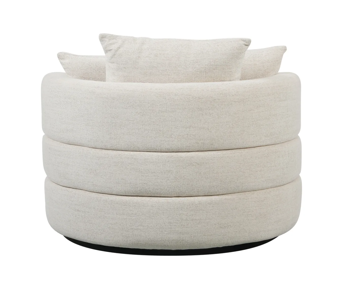 DÉJA Draaifauteuil Miles Beige Rond