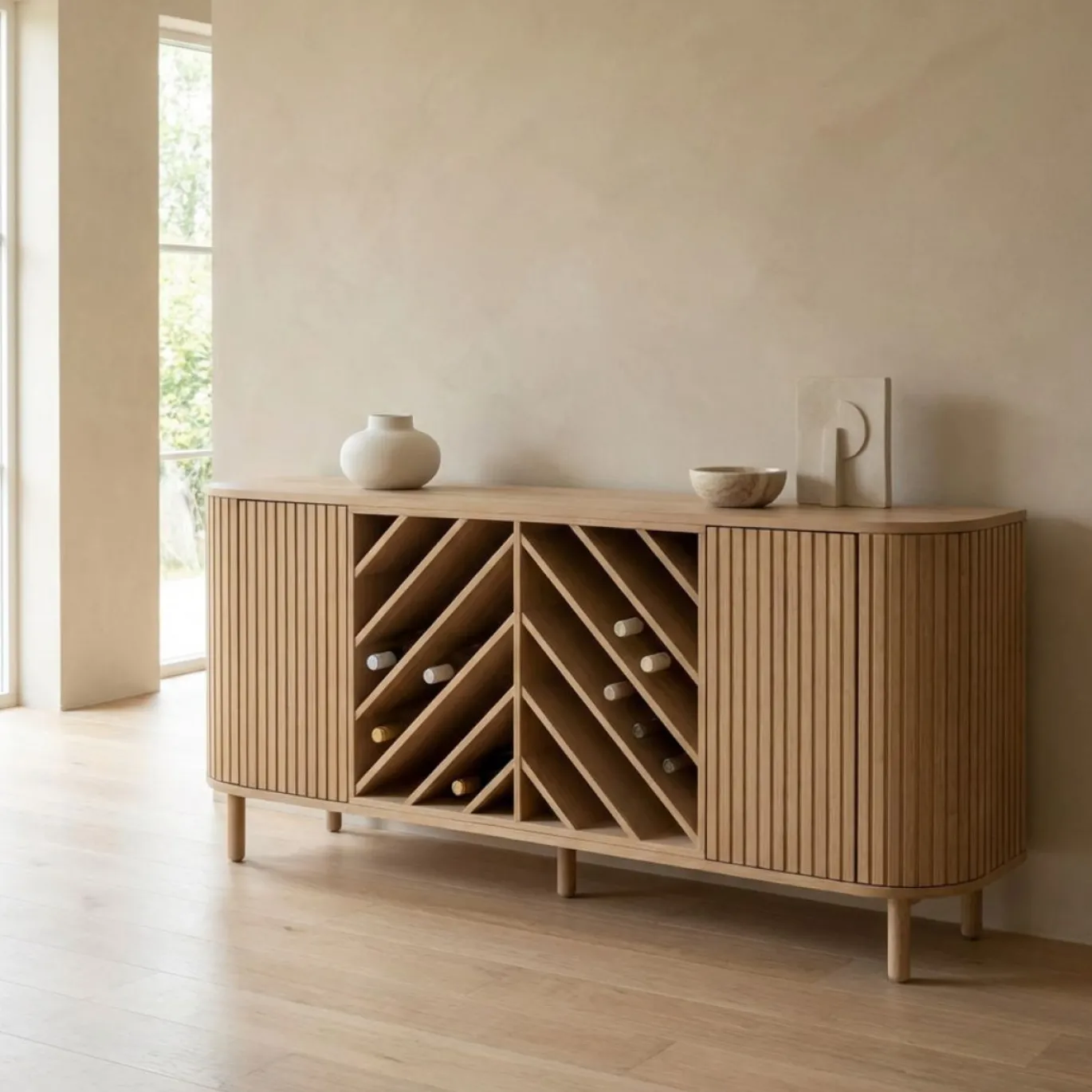 DÉJA Dressoir Acuna Naturel Eiken 180cm