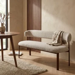 DÉJA Eetkamerbank Alamo Beige/Walnoot 180cm