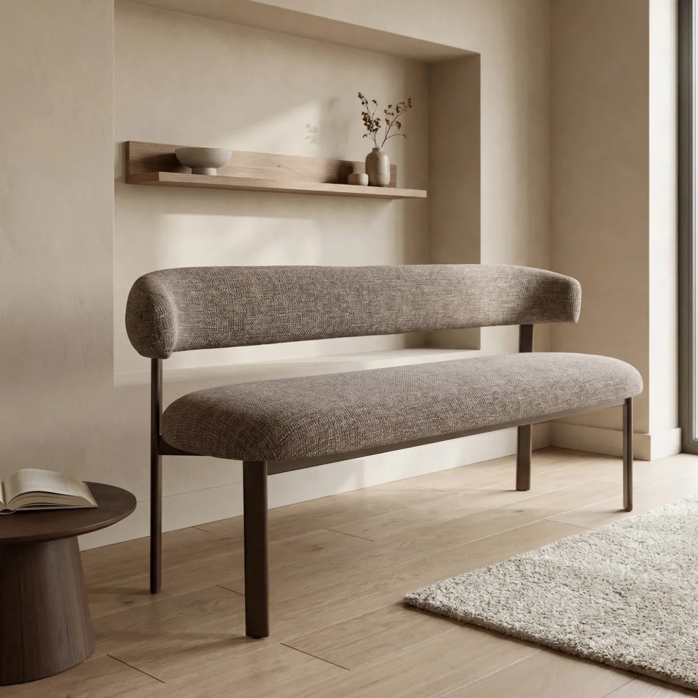 DÉJA Eetkamerbank Alamo Beige/Brons 160cm