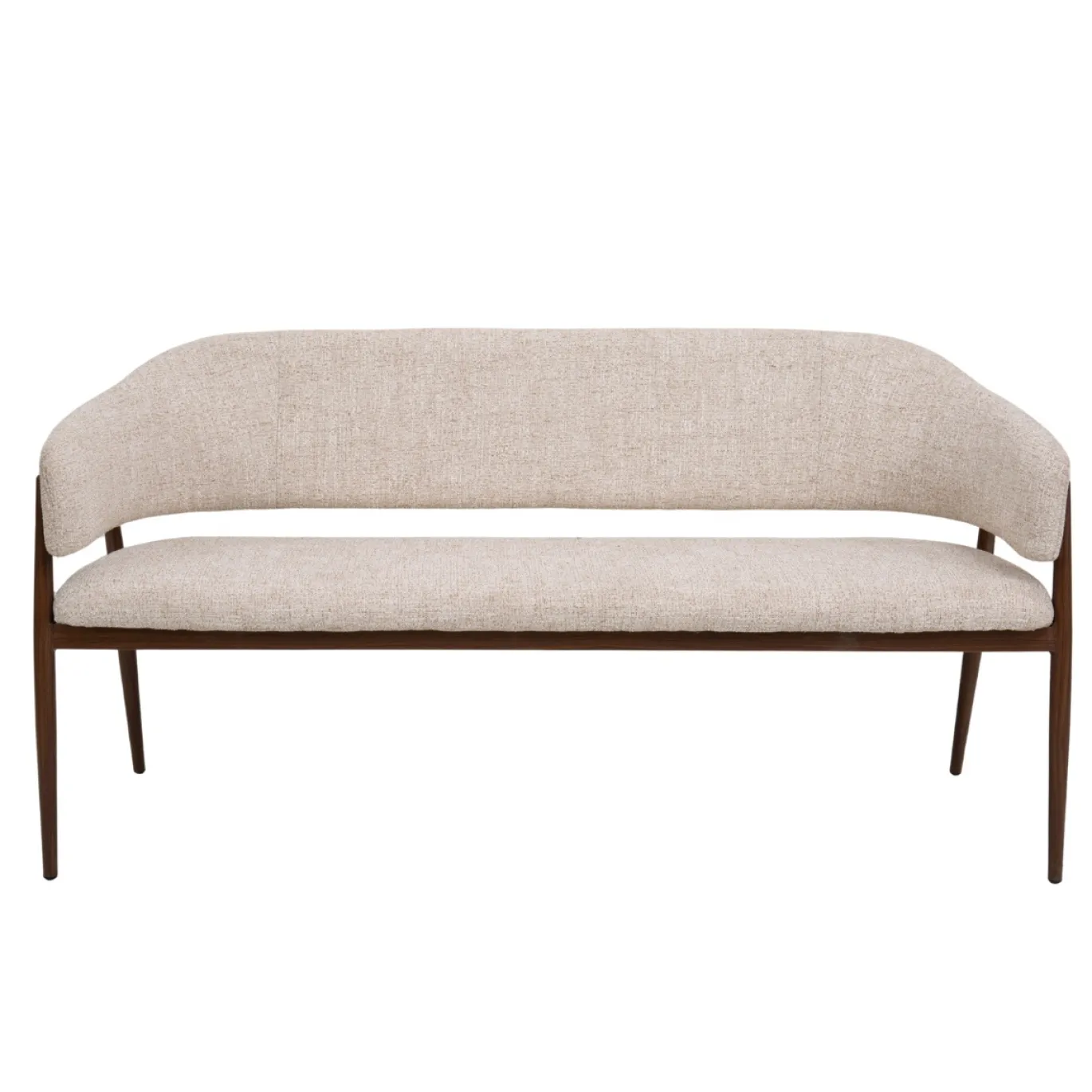 DÉJA Eetkamerbank Dénia Beige/Walnoot 160cm