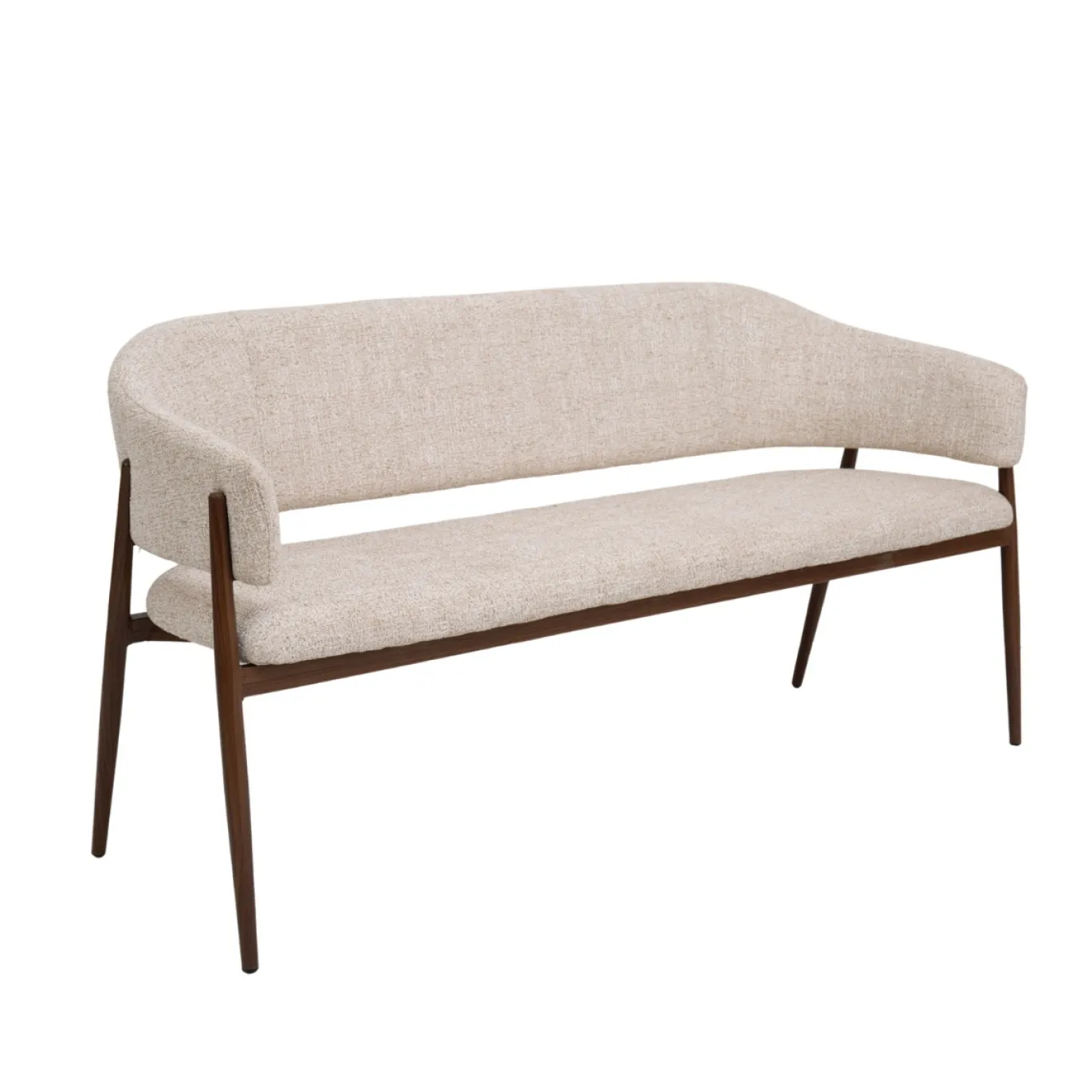 DÉJA Eetkamerbank Dénia Beige/Walnoot 160cm