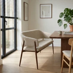 DÉJA Eetkamerbank Dénia Beige/Walnoot 200cm