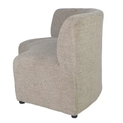 DÉJA Eetkamerbank Kent Rond Taupe Chenille