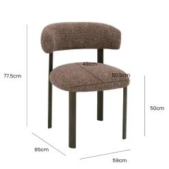 DÉJA Eetkamerstoel Alamo Beige/Walnoot