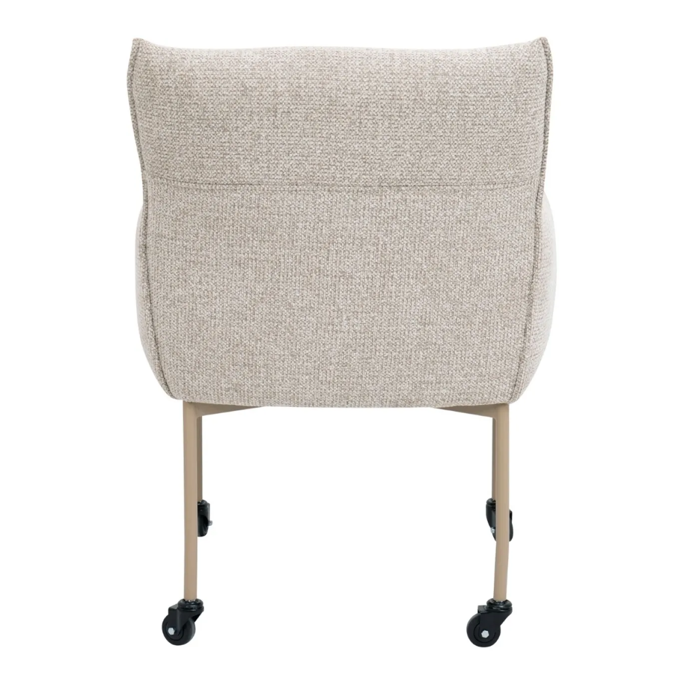 DÉJA Eetkamerstoel Arboga Taupe/Beige met Wielen