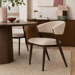 DÉJA Eetkamerstoel Brice Beige/Walnoot