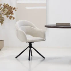 DÉJA Eetkamerstoel Celeste Beige Draaibaar