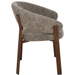 DÉJA Eetkamerstoel Chera Taupe/Walnoot