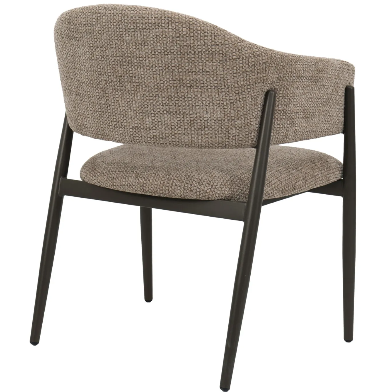 DÉJA Eetkamerstoel Dénia Chenille Taupe/Brons