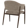 DÉJA Eetkamerstoel Dénia Chenille Taupe/Walnoot