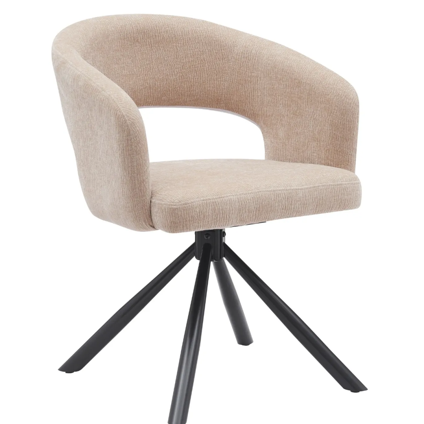 DÉJA Eetkamerstoel Elle Taupe Draaibaar