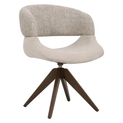 DÉJA Eetkamerstoel Foss Beige/Walnoot Draaibaar