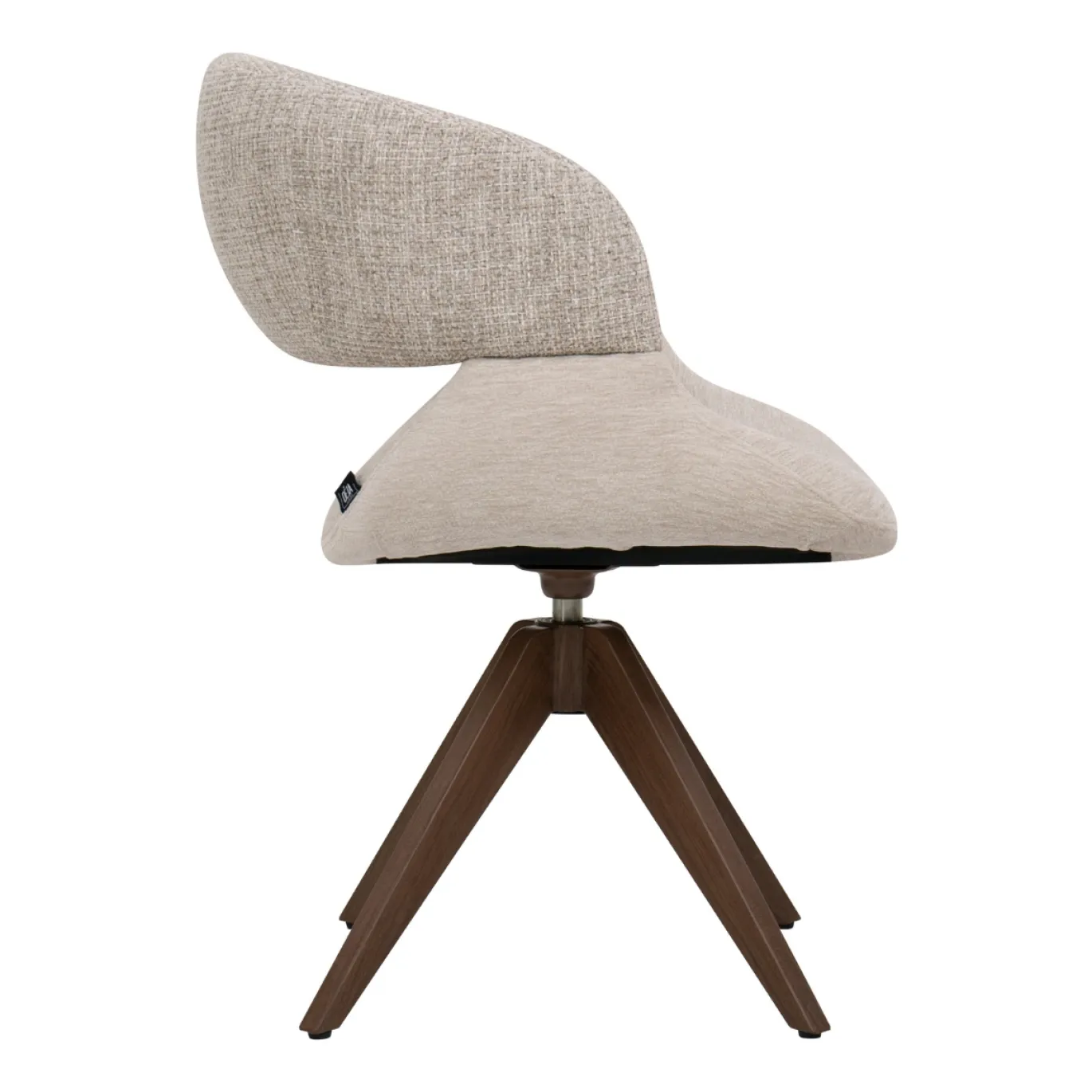 DÉJA Eetkamerstoel Foss Beige/Walnoot Draaibaar