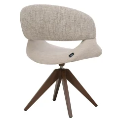 DÉJA Eetkamerstoel Foss Beige/Walnoot Draaibaar