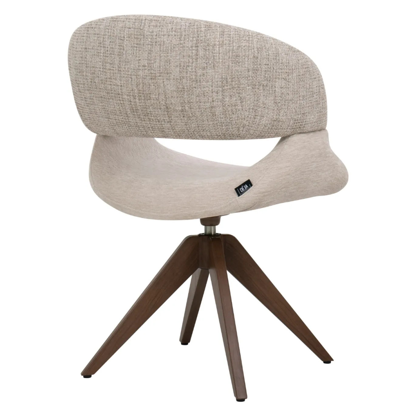 DÉJA Eetkamerstoel Foss Beige/Walnoot Draaibaar