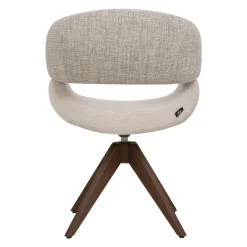 DÉJA Eetkamerstoel Foss Beige/Walnoot Draaibaar
