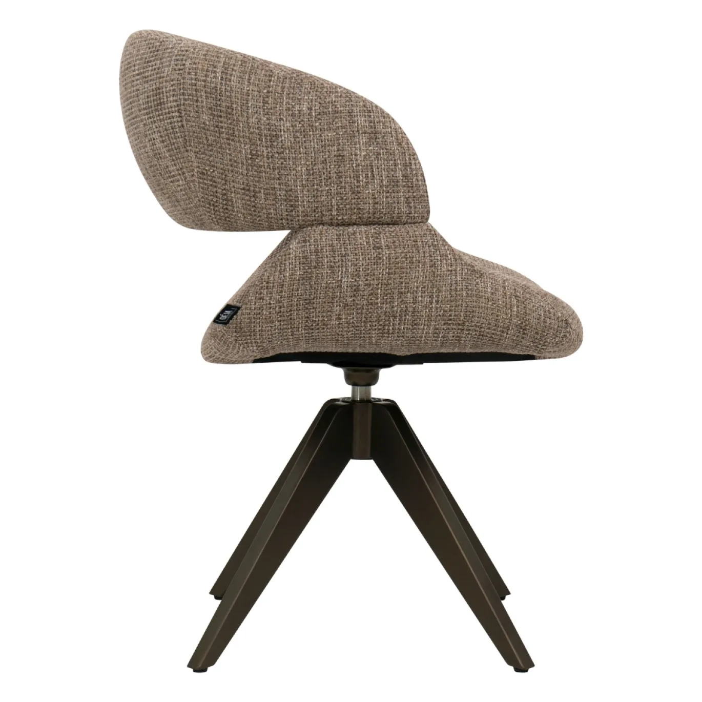 DÉJA Eetkamerstoel Foss Taupe/Anodic Brown Draaibaar