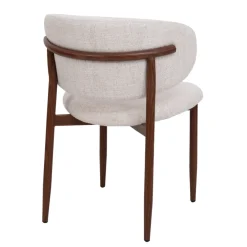 DÉJA Eetkamerstoel Jessie Beige/Walnoot