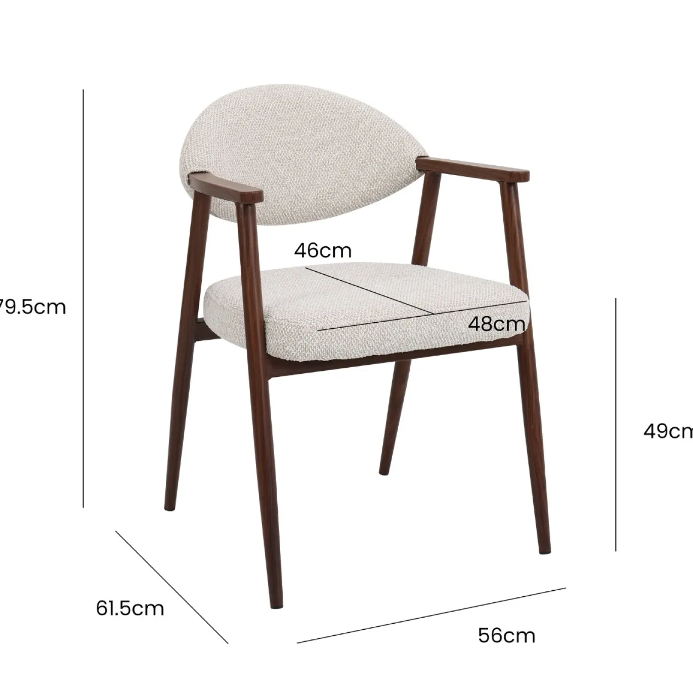 DÉJA Eetkamerstoel Karup Beige/Naturel