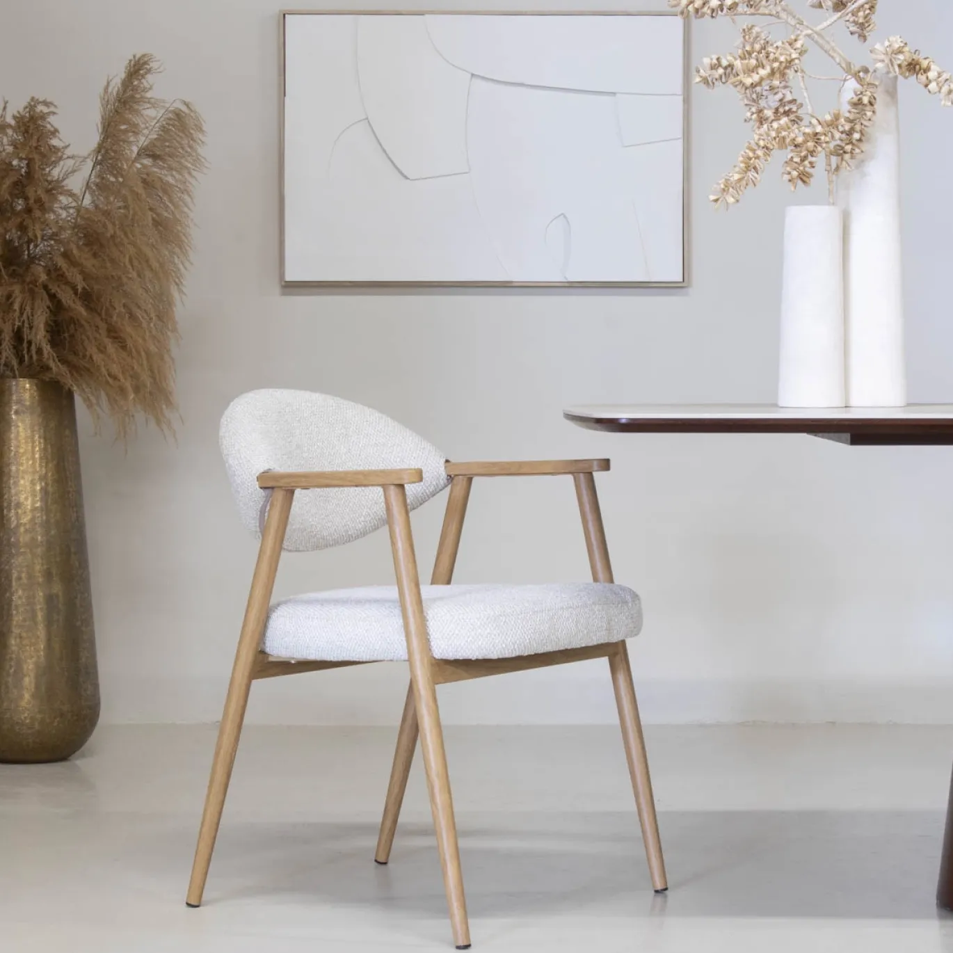 DÉJA Eetkamerstoel Karup Beige/Naturel