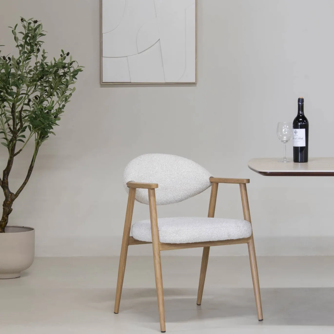 DÉJA Eetkamerstoel Karup Beige/Naturel