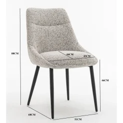 DÉJA Eetkamerstoel Malou Beige/Zwart