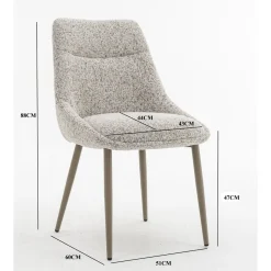 DÉJA Eetkamerstoel Malou Beige/Taupe
