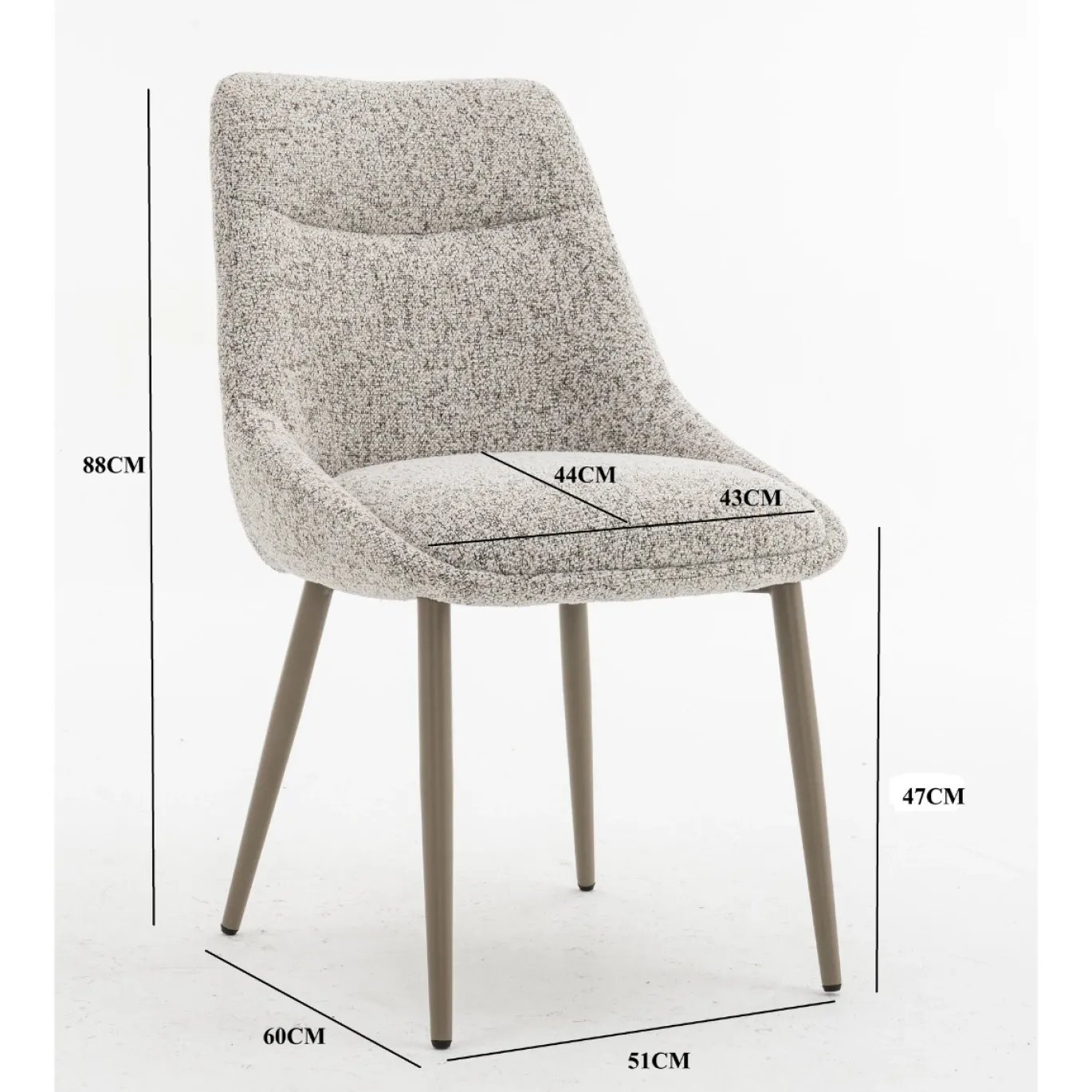 DÉJA Eetkamerstoel Malou Beige/Taupe