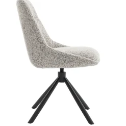 DÉJA Eetkamerstoel Malou Beige/Zwart Draaibaar