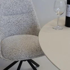 DÉJA Eetkamerstoel Malou Beige/Zwart Draaibaar