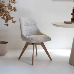 DÉJA Eetkamerstoel Malou Beige/Naturel Draaibaar