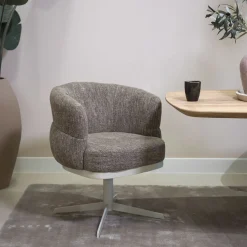 DÉJA Eetkamerstoel Maribel Taupe/Beige Draaibaar