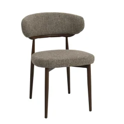DÉJA Eetkamerstoel Milan Taupe/Walnoot