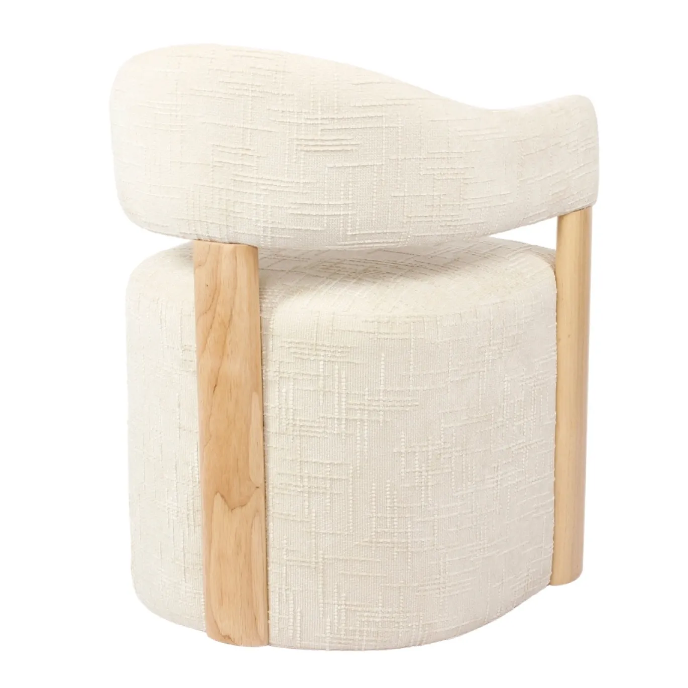 DÉJA Eetkamerstoel Niva Beige/Naturel met Wielen