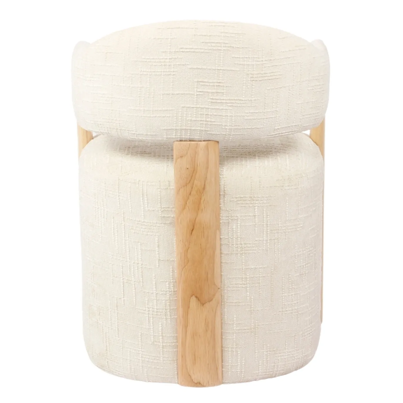 DÉJA Eetkamerstoel Niva Beige/Naturel met Wielen
