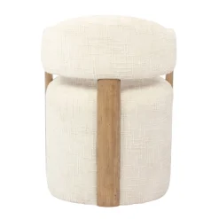 DÉJA Eetkamerstoel Niva Beige/Walnoot met Wielen