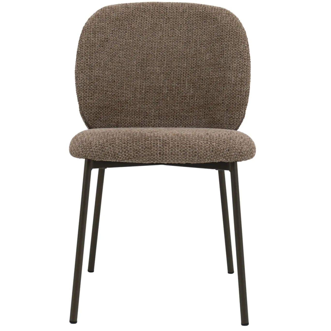 DÉJA Eetkamerstoel Riku Chenille Donkerbruin/Anodic Brown