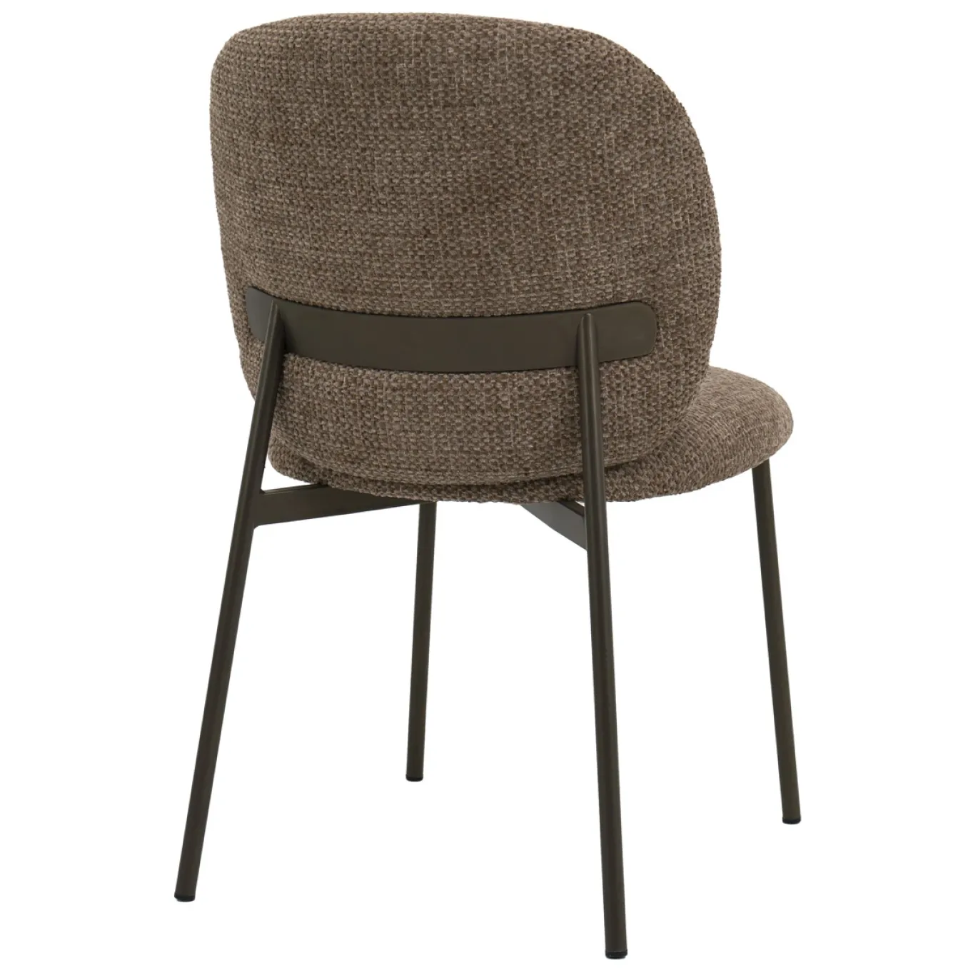 DÉJA Eetkamerstoel Riku Chenille Donkerbruin/Anodic Brown