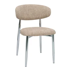 DÉJA Eetkamerstoel Skara Taupe/Chrome