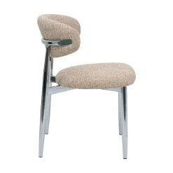 DÉJA Eetkamerstoel Skara Taupe/Chrome